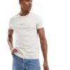 Tommy Hilfiger Small Logo Tipped T-shirt In Off White For Men Heathered Oatmilk -Tommy Hilfiger Store 206362037 1 heatheredoatmilk