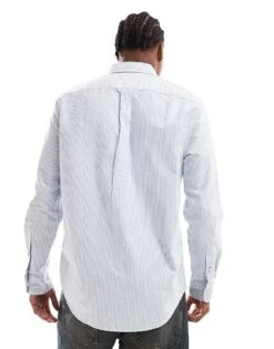 Tommy Hilfiger Regular Fit Oxford Shirt In Blue Stripe For Men Shirt Blue / White -Tommy Hilfiger Store 206362059 4