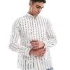 Tommy Hilfiger Long Sleeve Shirt In White And Multi Stripe For Men Ancient White -Tommy Hilfiger Store 206362093 1 ancientwhite