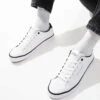 Tommy Hilfiger Vulcanised Leather Trainers In White For Men -Tommy Hilfiger Store 206362167 1 white