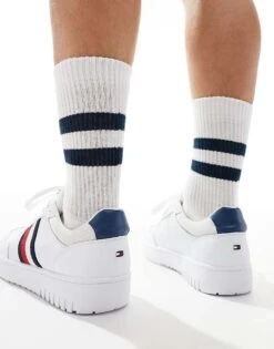 Tommy Hilfiger Basket Lite Trainers In White For Men -Tommy Hilfiger Store 206362196 4