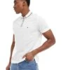 Tommy Hilfiger Half Zip Tipped Polo Shirt In White For Men
