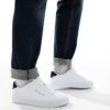 Tommy Hilfiger Leather Court Trainers In White For Men White/desert Sky -Tommy Hilfiger Store 206362319 1 whitedesertsky