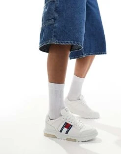 Tommy Jeans Brooklyn Flag Trainers In White For Men Ecru -Tommy Hilfiger Store 206379372 4
