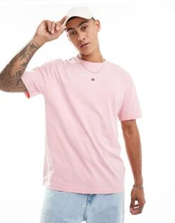Tommy Jeans Linear Logo T-shirt In Pink For Unisex Ballet Pink -Tommy Hilfiger Store 206379424 3