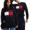 Tommy Jeans Unisex Large Flag Knitwear In Black For Unisex -Tommy Hilfiger Store 206379428 1 black