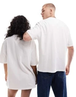 Tommy Jeans Unisex Large Flag Logo T-shirt In Off White For Unisex -Tommy Hilfiger Store 206379457 4