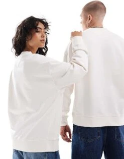 Tommy Jeans Unisex Large Flag Sweatshirt In Off White For Unisex Ancient White -Tommy Hilfiger Store 206379486 4