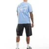 Tommy Jeans Signature Logo Back Print T-shirt In Pale Blue For Men Westside Blue -Tommy Hilfiger Store 206379667 1 westsideblue
