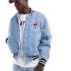 Tommy Jeans Letterman Denim Jacket In Light Wash For Unisex Denim Light -Tommy Hilfiger Store 206379766 1 denimlight