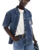 Tommy Jeans Unisex Denim Overshirt In Indigo Wash For Unisex Dark Indigo -Tommy Hilfiger Store 206379839 1 darkindigo