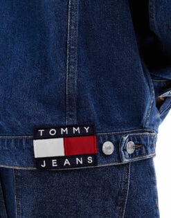 Tommy Jeans Aiden Unisex Denim Trucker Jacket In Mid Wash For Unisex Denim Medium -Tommy Hilfiger Store 206379895 4