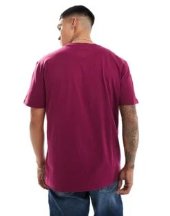 Tommy Jeans Large Logo T-shirt In Fuchsia Purple For Men Valley Grape -Tommy Hilfiger Store 206379914 3