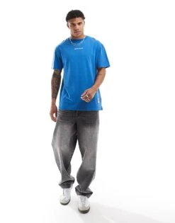 Tommy Jeans Small Logo T-shirt In Cobalt Blue For Men Coastal Cobalt -Tommy Hilfiger Store 206379917 3