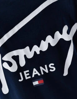 Tommy Jeans Signature Logo Back Print T-shirt In Navy For Men Dark Night Navy -Tommy Hilfiger Store 206379934 3