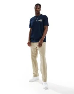 Tommy Jeans Signature Logo Back Print T-shirt In Navy For Men Dark Night Navy -Tommy Hilfiger Store 206379934 4