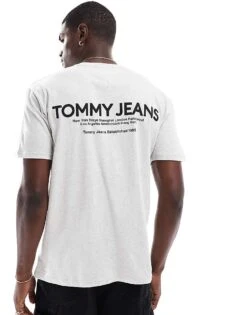 Tommy Jeans Classic Linear Back Print T-shirt In Grey For Men Silver Grey -Tommy Hilfiger Store 206379999 1 silvergrey 1