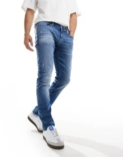 Tommy Jeans Scanton Slim Ripped Jeans In Mid Wash For Men Denim Medium -Tommy Hilfiger Store 206380013 1 denimmedium 1