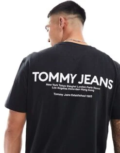 Tommy Jeans Classic Linear Back Print T-shirt In Black For Men -Tommy Hilfiger Store 206380127 1 black 1