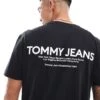 Tommy Jeans Classic Linear Back Print T-shirt In Black For Men -Tommy Hilfiger Store 206380127 1 black