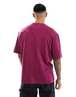 Tommy Jeans Large Flag Logo T-shirt In Fuchsia Purple For Men Valley Grape -Tommy Hilfiger Store 206380139 4