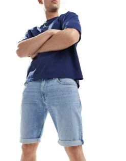 Tommy Jeans Ronnie Denim Shorts In Light Wash For Men Denim Light -Tommy Hilfiger Store 206380155 1 denimlight 1