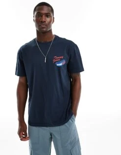 Tommy Jeans Hot Dog Back Print Graphic T-shirt In Navy For Men -Tommy Hilfiger Store 206380189 3
