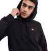 Tommy Jeans Badge Logo Hoodie In Black For Men -Tommy Hilfiger Store 206380240 1 black