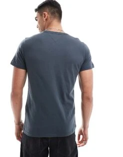 Tommy Jeans 2 Pack Slim Logo T-shirts In Grey And Navy For Men New Charcoal -Tommy Hilfiger Store 206380259 4