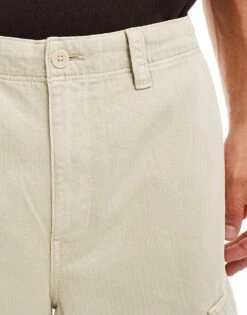 Tommy Jeans Aiden Baggy Cargo Pants In Stone For Men Newsprint -Tommy Hilfiger Store 206380346 3