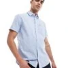 Tommy Jeans Linen Short Sleeve Shirt In Blue For Men Westside Blue -Tommy Hilfiger Store 206380649 1 westsideblue