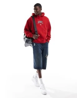 Tommy Jeans Game Day Logo Hoodie In Red For Men Arizona Red -Tommy Hilfiger Store 206858704 3