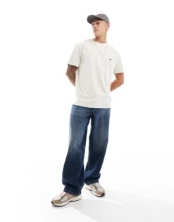 Tommy Jeans Classic Linear Back Print T-shirt In Off White For Men Newsprint -Tommy Hilfiger Store 206858706 3