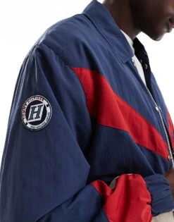 Tommy Jeans Game Day Coach Jacket In Colorblock Navy For Men Dark Ink -Tommy Hilfiger Store 206858708 3