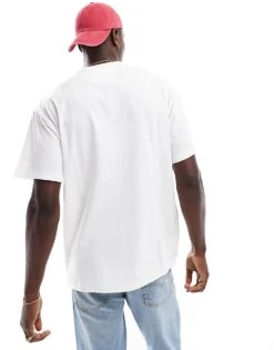 Tommy Jeans Game Day Oversized T-shirt In White For Men Ecru -Tommy Hilfiger Store 206858801 3