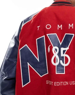 Tommy Jeans Game Day Varsity Jacket In Red And Blue For Men Arizona Red -Tommy Hilfiger Store 206858802 4