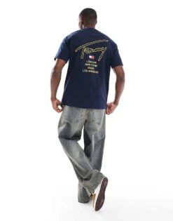 Tommy Jeans City Signature Back Print T-shirt In Navy For Men Dark Night Navy -Tommy Hilfiger Store 206858815 1 darknightnavy 1