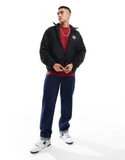 Tommy Jeans Crest Teddy Reversible Jacket In Black For Men -Tommy Hilfiger Store 206858848 1 black 1