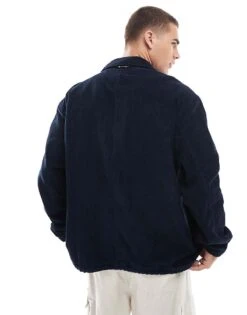 Tommy Jeans Badge Coach Jacket In Navy For Men Dark Night Navy -Tommy Hilfiger Store 206858900 4