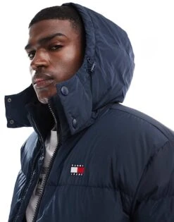 Tommy Jeans Alaska Puffer Jacket With Back Flag Graphic In Navy For Men Dark Night Navy -Tommy Hilfiger Store 206858922 4