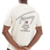 Tommy Jeans City Signature Back Print T-shirt In Beige For Men Newsprint -Tommy Hilfiger Store 206858937 1 newsprint