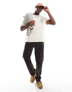 Tommy Jeans City Signature Back Print T-shirt In Beige For Men Newsprint -Tommy Hilfiger Store 206858937 3