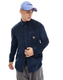 Tommy Jeans Chunky Cord Shirt In Navy For Men Dark Night Navy -Tommy Hilfiger Store 206858970 1 darknightnavy 1