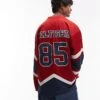 Tommy Jeans Game Day Hockey Jersey In Red For Men Arizona Red -Tommy Hilfiger Store 206858979 1 arizonared