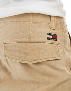 Tommy Jeans Aiden Ripstop Cargo Trousers In Beige For Men Gentle Gold -Tommy Hilfiger Store 206859008 5