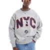 Tommy Jeans Game Day Large Logo Sweatshirt In Grey For Men Lt Grey Htr -Tommy Hilfiger Store 206859043 1 ltgreyhtr