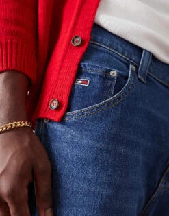 Tommy Jeans Aiden Baggy Jeans In Dark Wash For Men Denim Dark -Tommy Hilfiger Store 206859075 3