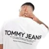 Tommy Jeans Classic Linear Back Print T-shirt In White For Men -Tommy Hilfiger Store 206859140 1 white