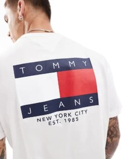 Tommy Jeans Flag Logo Back Print T-shirt In White For Men -Tommy Hilfiger Store 206859171 1 white 1