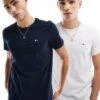 Tommy Jeans 2 Pack Slim Flag Logo T-shirts In Grey And Navy For Men Grey/navy -Tommy Hilfiger Store 206859252 1 greynavy